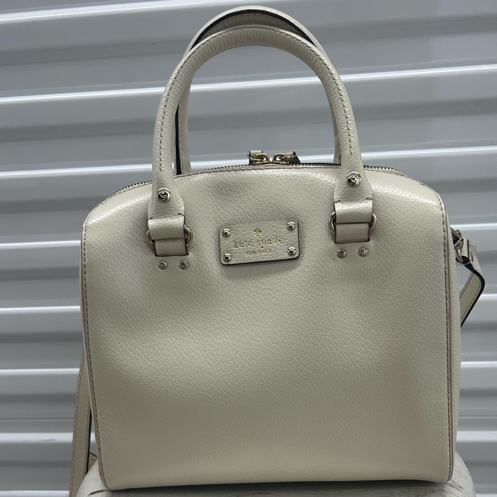 Kate Spade Winter White Or Cream Alessa Wellesley Satchel Bag Vintage